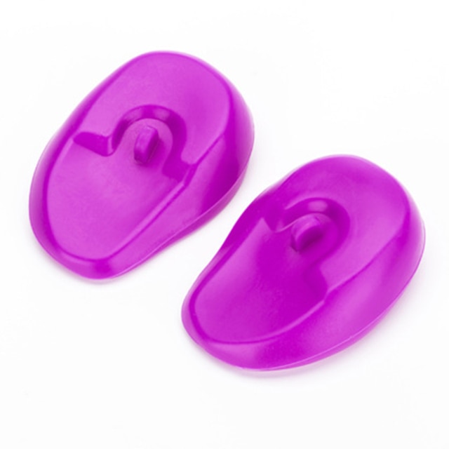 1 Paar Herbruikbare Waterdicht Oor Protector Cover Caps Salon Kappers Dye Shield Bescherming Douche Cap Tool: Ivoor