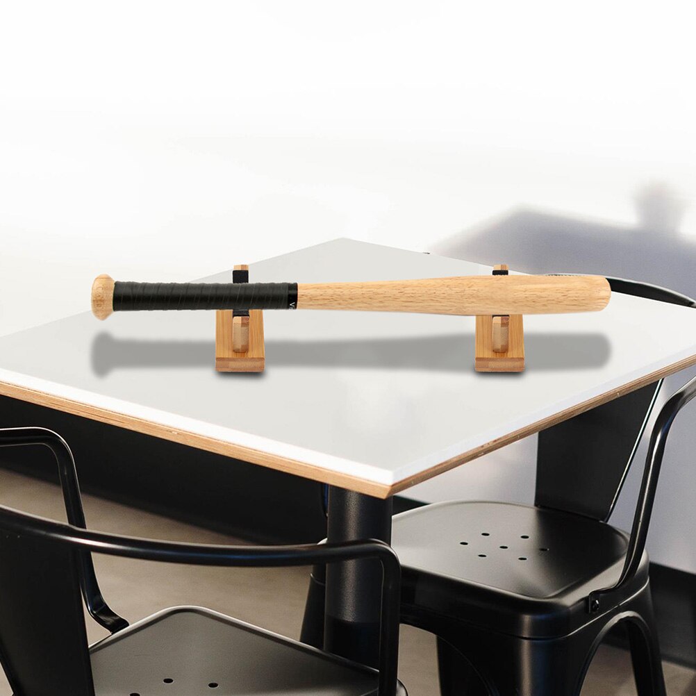 1 Pair of Bamboo Bat Racks Desktop Bat Holders Displaying Bat Stands Storage Stands