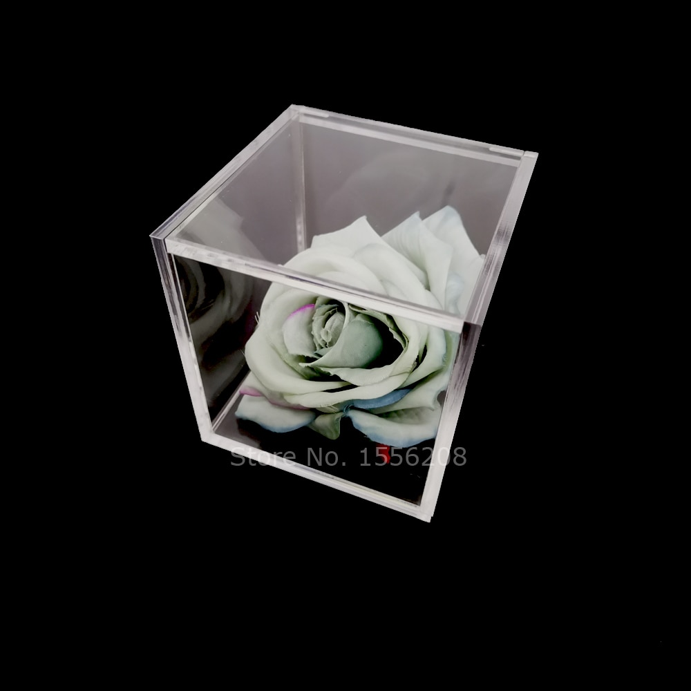Caja de almacenamiento de acrílico transparente, cubo cuadrado transparente, estuche multiusos para exhibición, vidrio acrílico Plexi, cajas de embalaje de joyería para