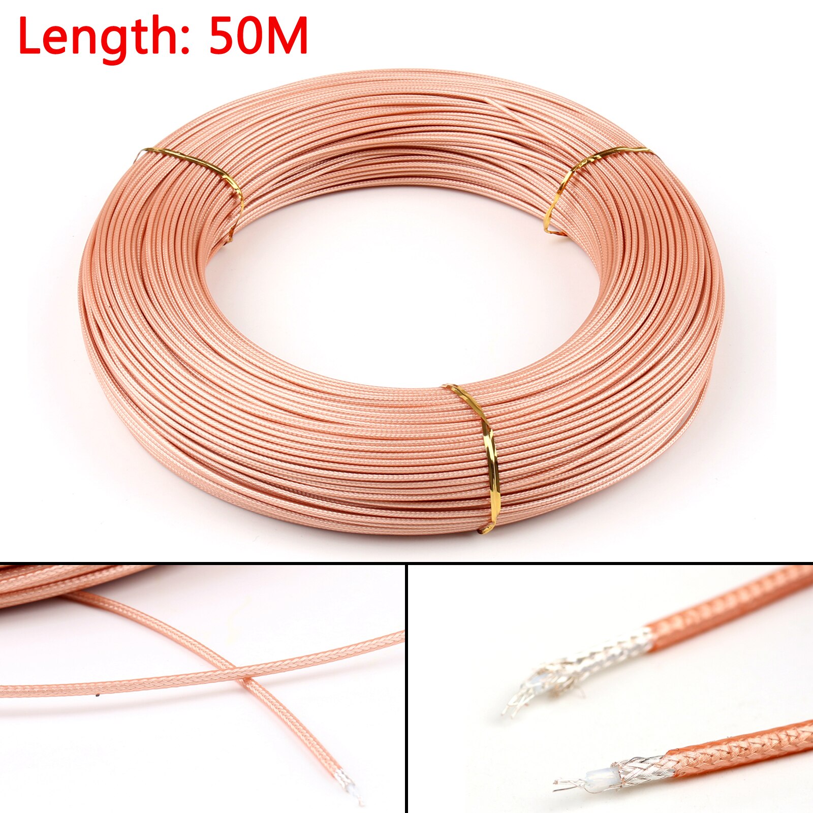 Areyourshop 50 ohm  rg 316 koaksialkabel fep-kontakt  rg316 ledning