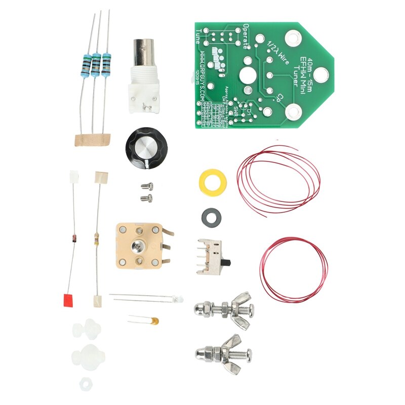 EFHW 40M-15M 5W Mini Tuner Antenna 7M-28MHz Tuner Board: Green