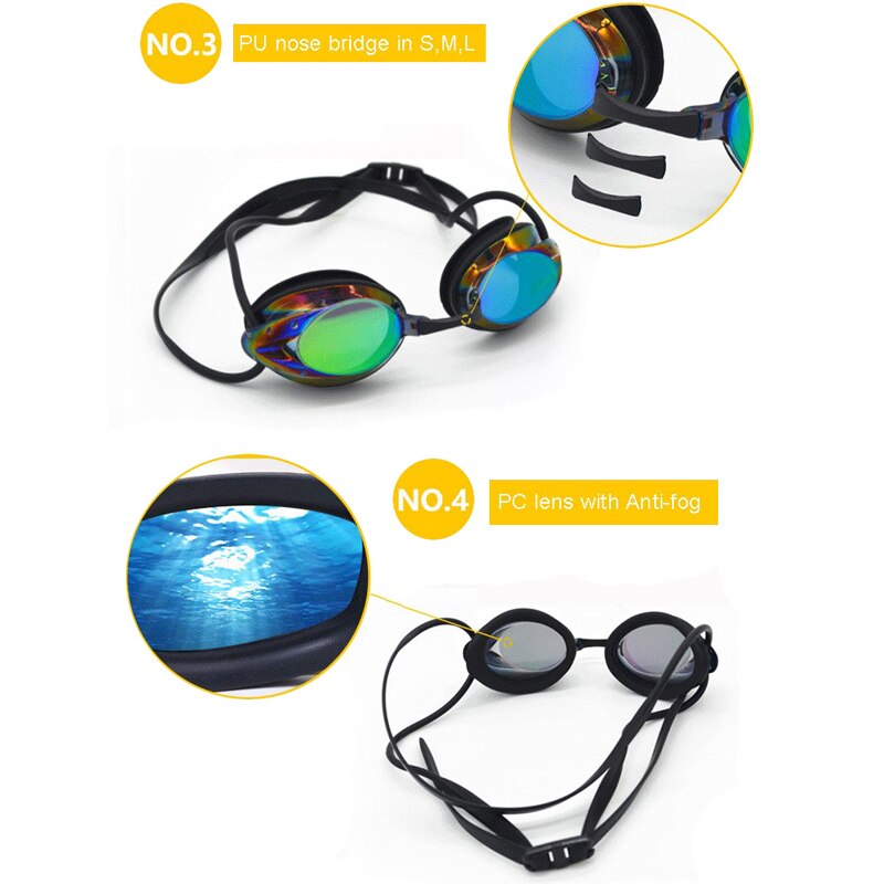 Swimming Goggles Men Women Swim Goggles Diopter Waterproof Anti Fog UV Swimming Pool Goggles Adult Swim Glasses