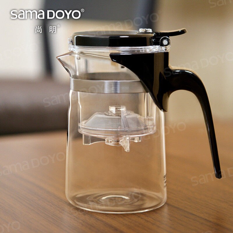 [grandness] sama samadoyo sag -08 högkvalitativ gongfu tekanna och mugg 500ml tesatser glas tekanna art tekopp glas gongfu