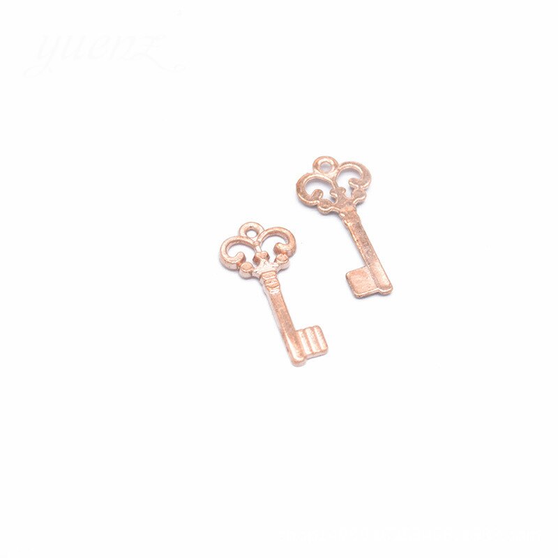 50 teile/los Rose Gold/Silber Farbe 21*10mm Schlüssel Charms Anhänger Handgemachte Dekoration Schlüssel Charme für DIY schmuck, Die Entdeckungen