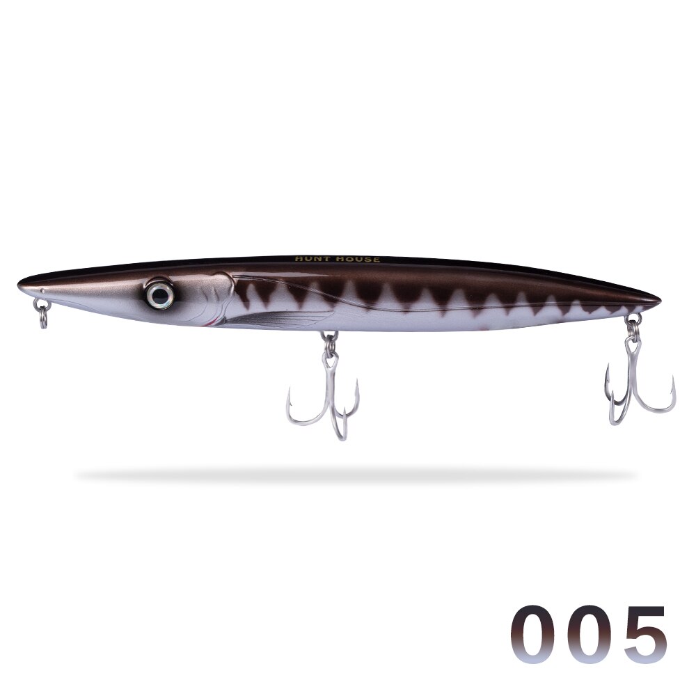 Hunthouse Espetron leurre walk dog pencil lure 195mm 44g long cast pencil stickbait fishing leerfish and bluefish topwater lures: 005