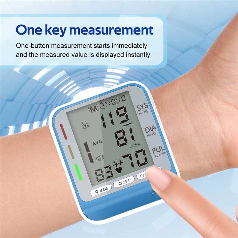 Pols Mini Bloeddrukmeter Elektrische Bloeddrukmeter Digitale Hartslag Tonometer Arteriële Tensiometer Monitores Bloeddruk