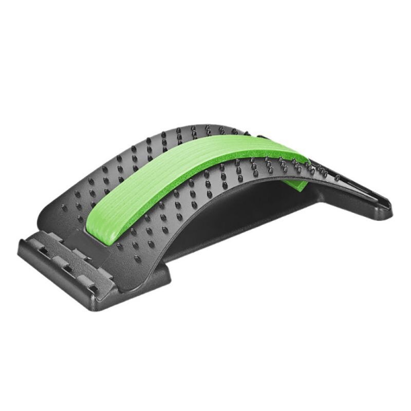 Alivio del dolor de la columna Dispositivo de estiramiento de tracción Lumbar Tabla de masaje de espalda relajado de cintura Prevención de Hernia Lumbar Brace 7: Rojo