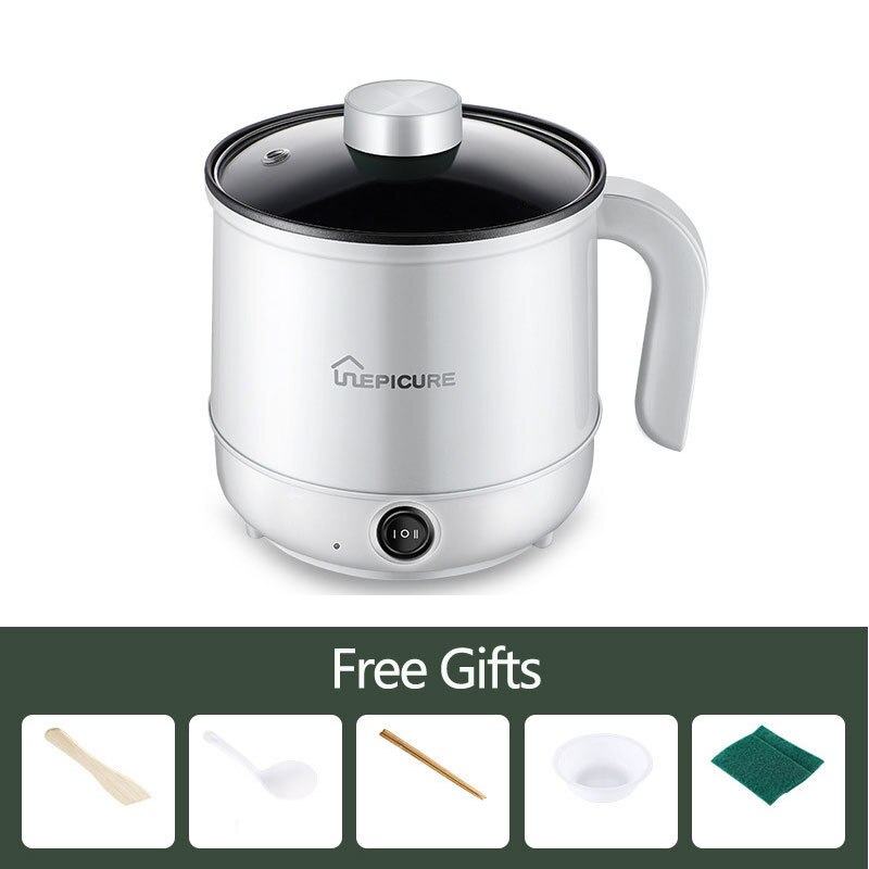 Electric Cooker Multi Rice Cooker Non-stick Pan 110V/220V Samll Pot Household Cooking Machine US/EU Plug: Standard White-1 / US