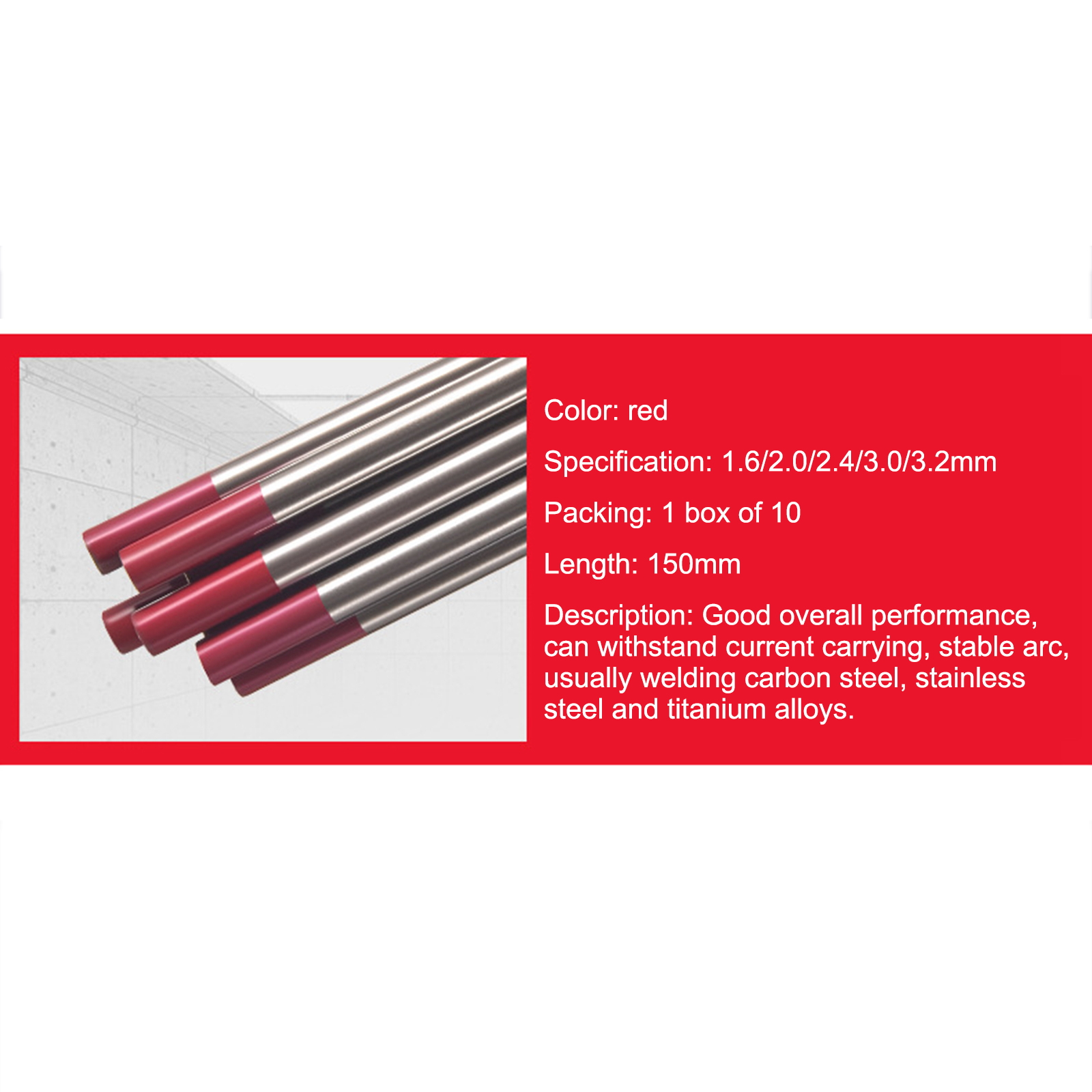 Tungsten Needle Argon Arc Welding Tungsten Needle Tungsten Pole Tungsten Rod Argon Arc Welding Torch Accessories