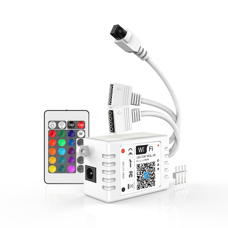 Wifi Intelligent Controller Colorful 24 Key Dual Load RGB Light With Controller ALexa Voice Smart Home Automation Module
