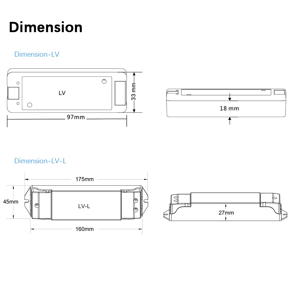 DC5-36V 0/1-10V LED dimming controller 1 channel 0/1-10V input 1 channel PWM output use for fluorescent lamp LED lighting