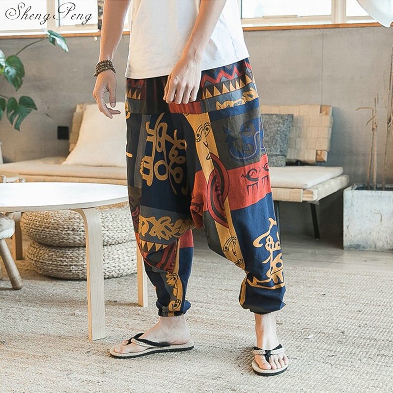 Pantalon kung fu pour hommes, vêtement thaïlandais traditionnel chinois, vêtement oriental pour hommes, V783