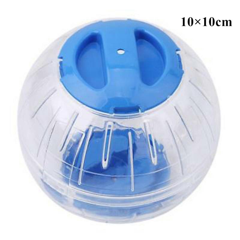Bola transparente transpirable de 12cm con soporte para hámster, producto para mascotas, bola pequeña para correr, 2 colores, de plástico, apta para suministros para mascotas pequeñas: 01