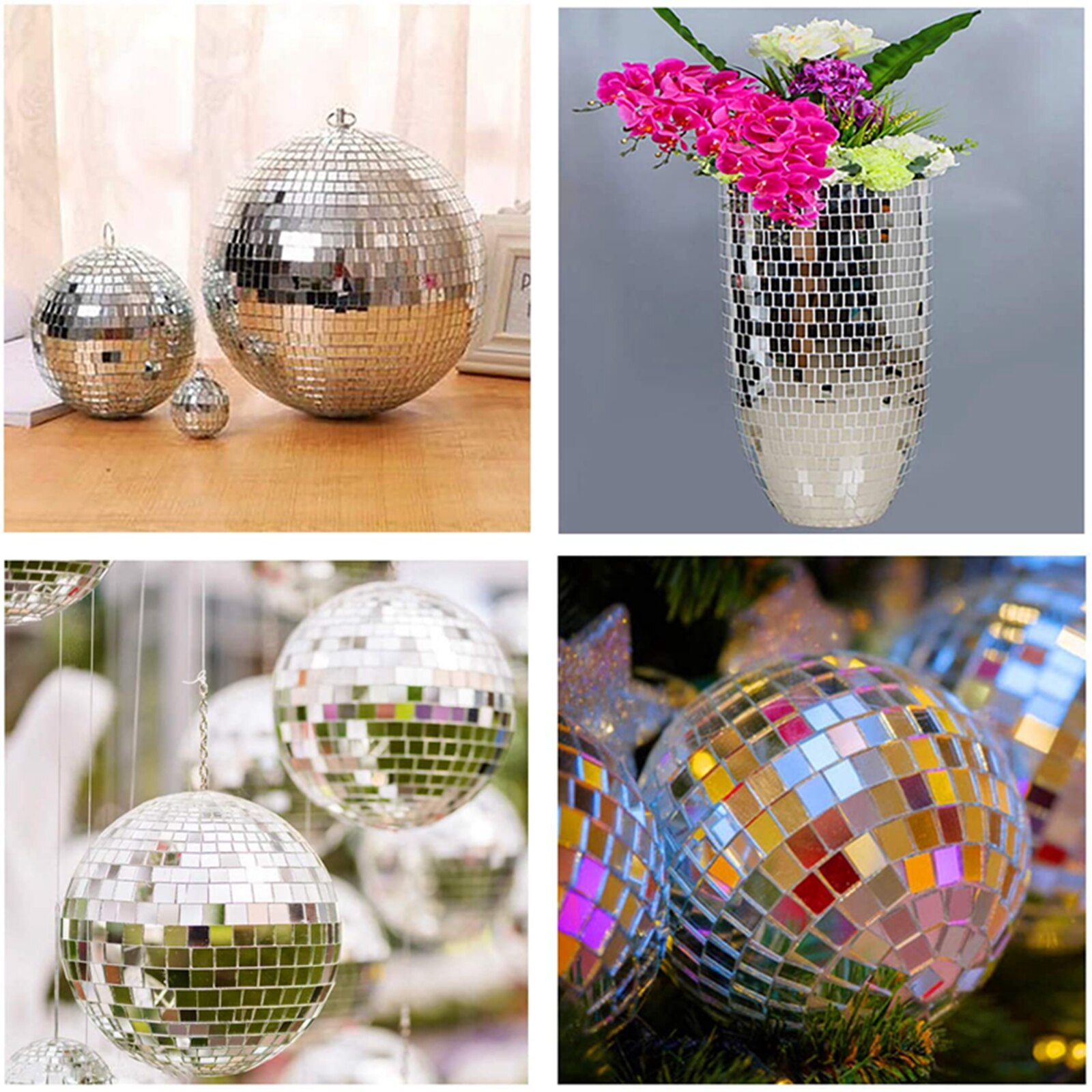 2880 Pieces Self Adhesive Mosaic Tiles Square Glass 5 x 5 mm DIY Craft Decoration Mosaic Border Tiles Mirrors Mosaic Stickers