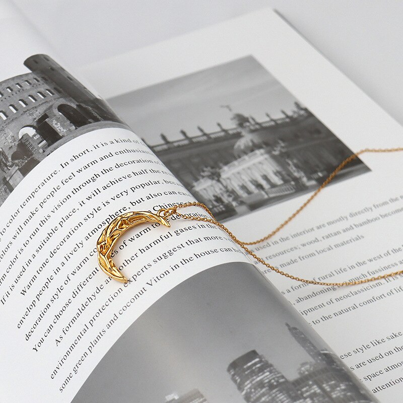 Zilver Kleur Onregelmatige Crescent Moon Ketting Voor Vrouwen Sleutelbeen Ketting Hanger Kettingen Sieraden
