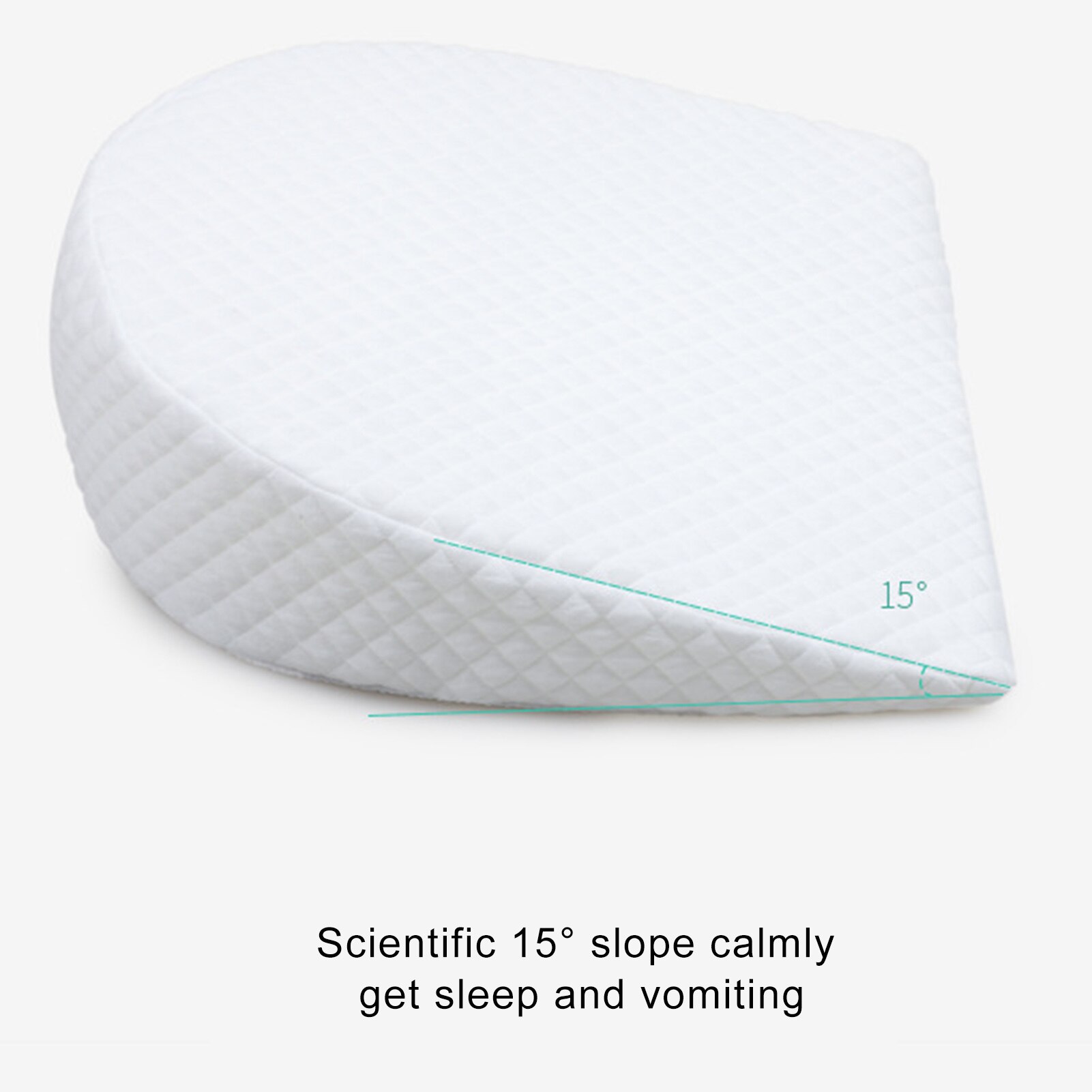 Bomull anti -reflux kudde rund fyrkantig andas nyfödd sluttning kudde antislip hudvänlig för baby  s7