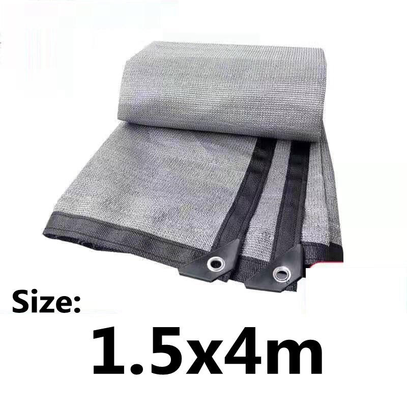 Red de sombra para jardín, invernadero, planta suculenta, piscina al aire libre, HDPE, Anti-UV, gris plateado,: 1.5m X 4m