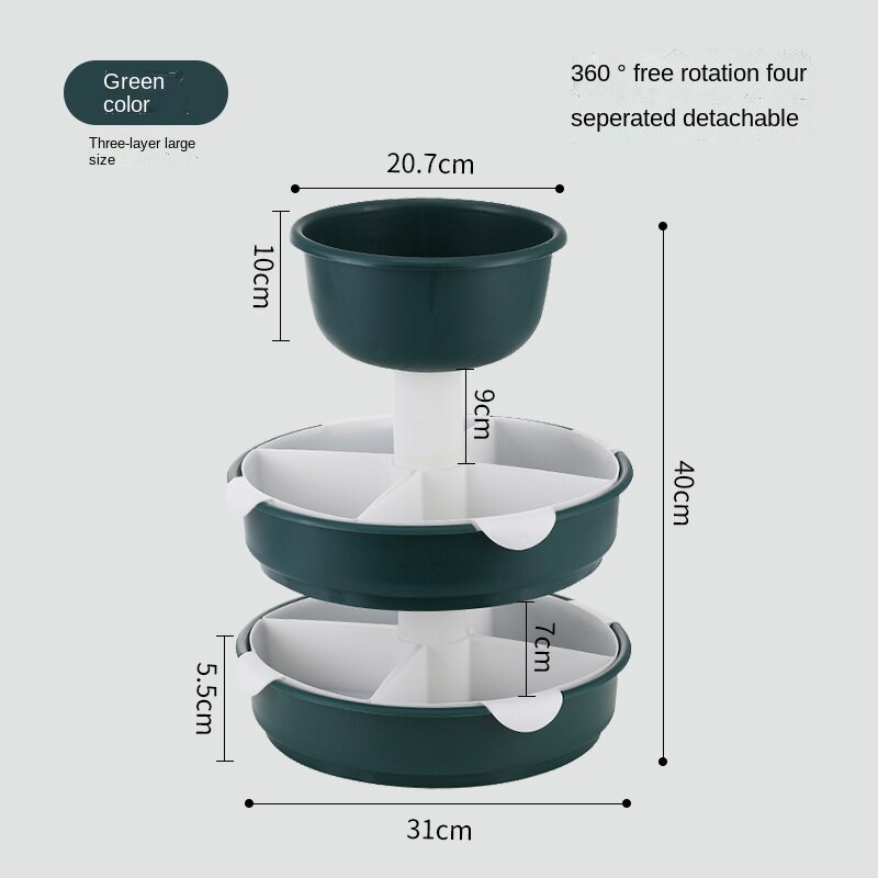 Kitchen Rotating Pot Food Plate Vegetable Platter Household Plastic Washing Basin Drain Basket Fruit Plate Side Dish Plate