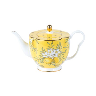 Bone China Tableware Dishes Set Home European Luxury Flower Ceramic Rice Bowl Plate American Ins Tableware Home Set: Small teapot