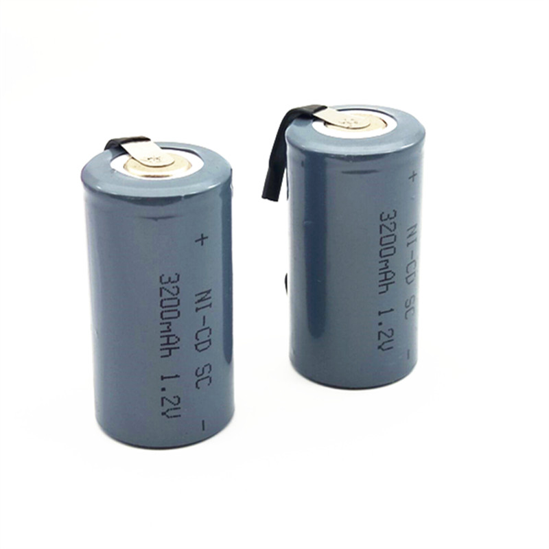 12PCS 3200mah rechargeable battery sub c battery SC 3200mah 1.2v battery replacement 1.2 v with tab