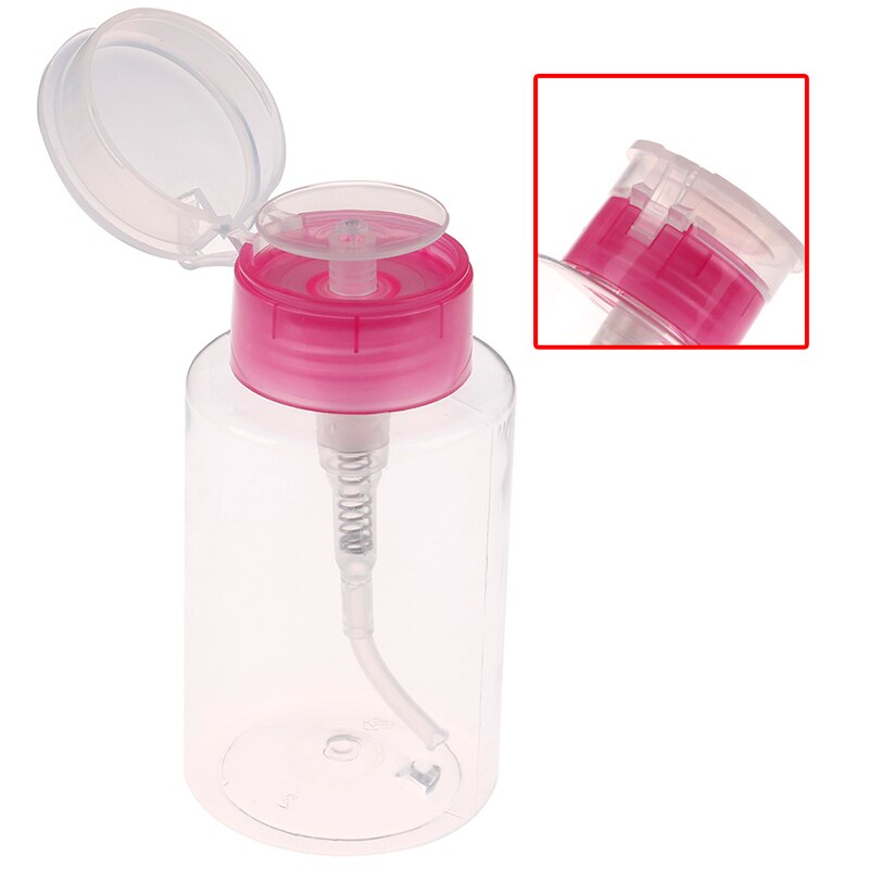 1 stk tom klar pumpe dispenser parfume flaske beholder til acetone polish remover alkohol flydende æterisk olie rejseflaske