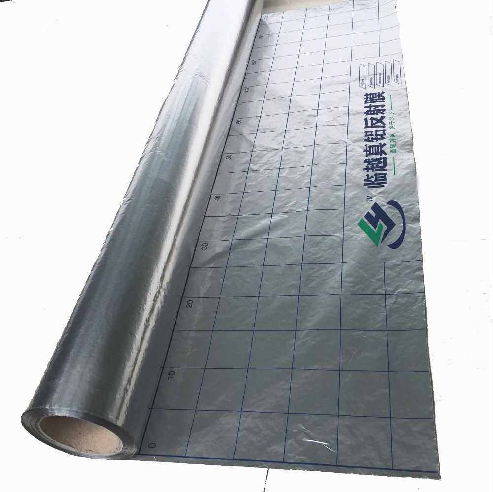 Reflektierende Film Für Elektrische Fußbodenheizung 4CR Energie Saving Aluminium Folie Isolierung Thermische Material, 5m 2/lot