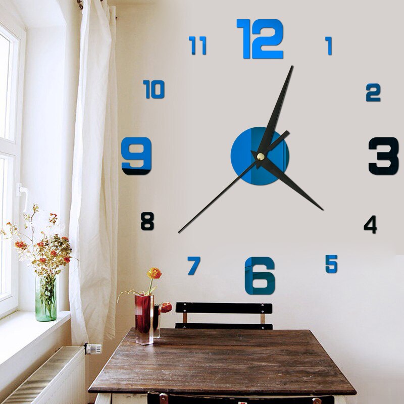 Mini Hause Wanduhr 3D DIY Acryl Spiegel Aufkleber Selbst Klebe Für Home Dekoration Wohnzimmer Quarz Nadel Hängen Uhr
