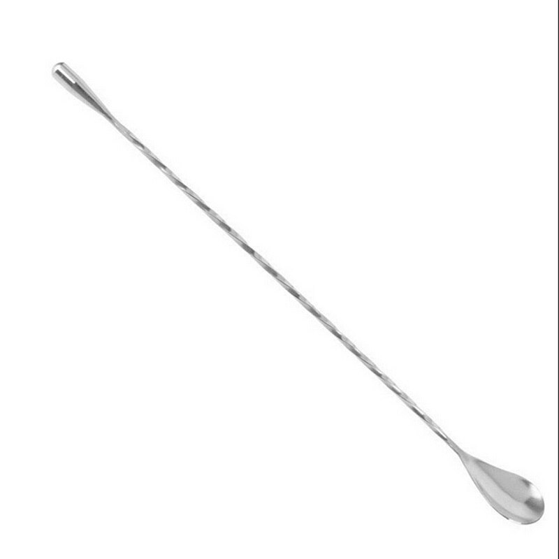 30cm cocktailskjeer barskje rustfritt stål blandespiralmønsterstang teadrop skje barverktøy bartenderverktøy: misligholde tittel