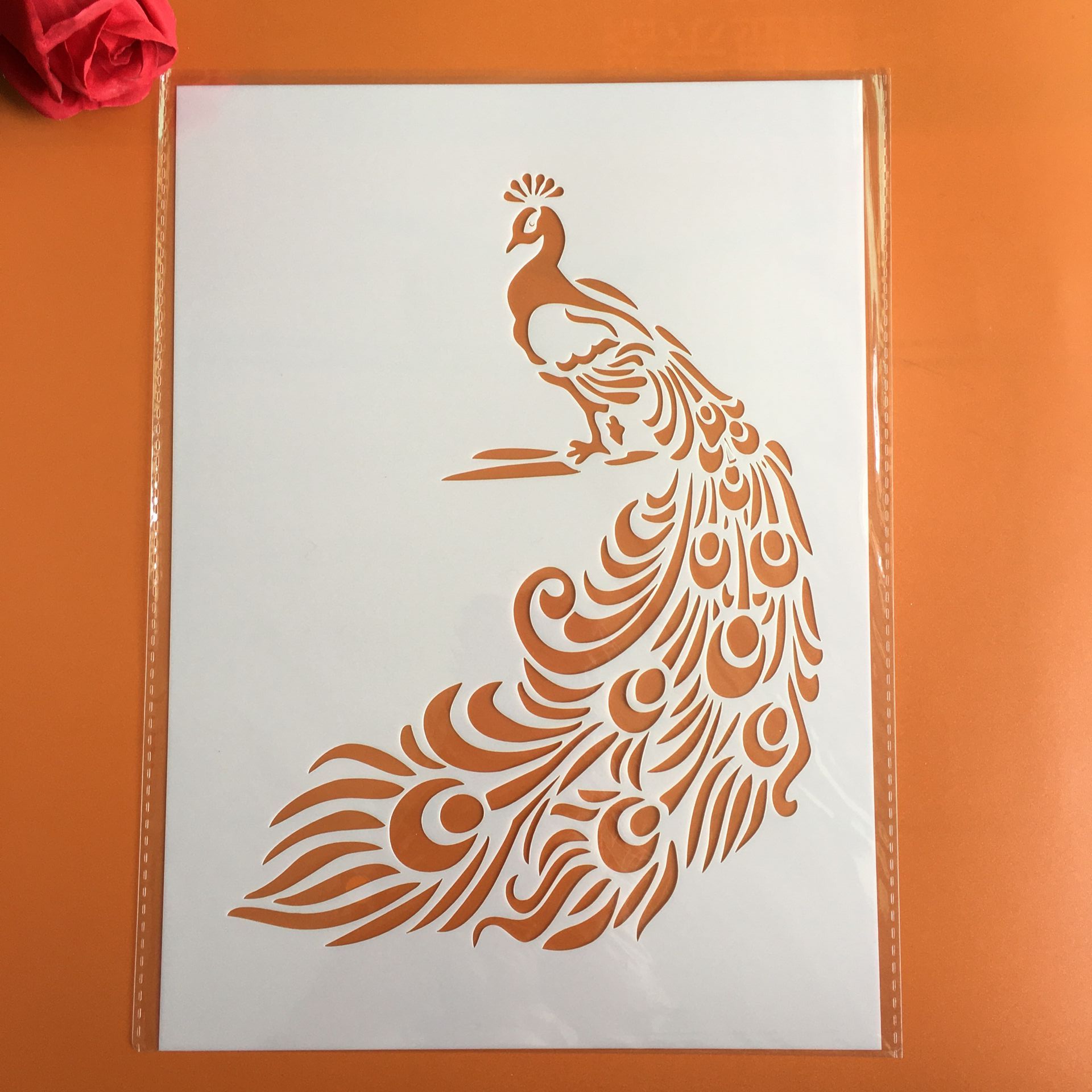 A4 29 * 21cm Animal peacockl DIY Stencils Wall Pai... – Vicedeal