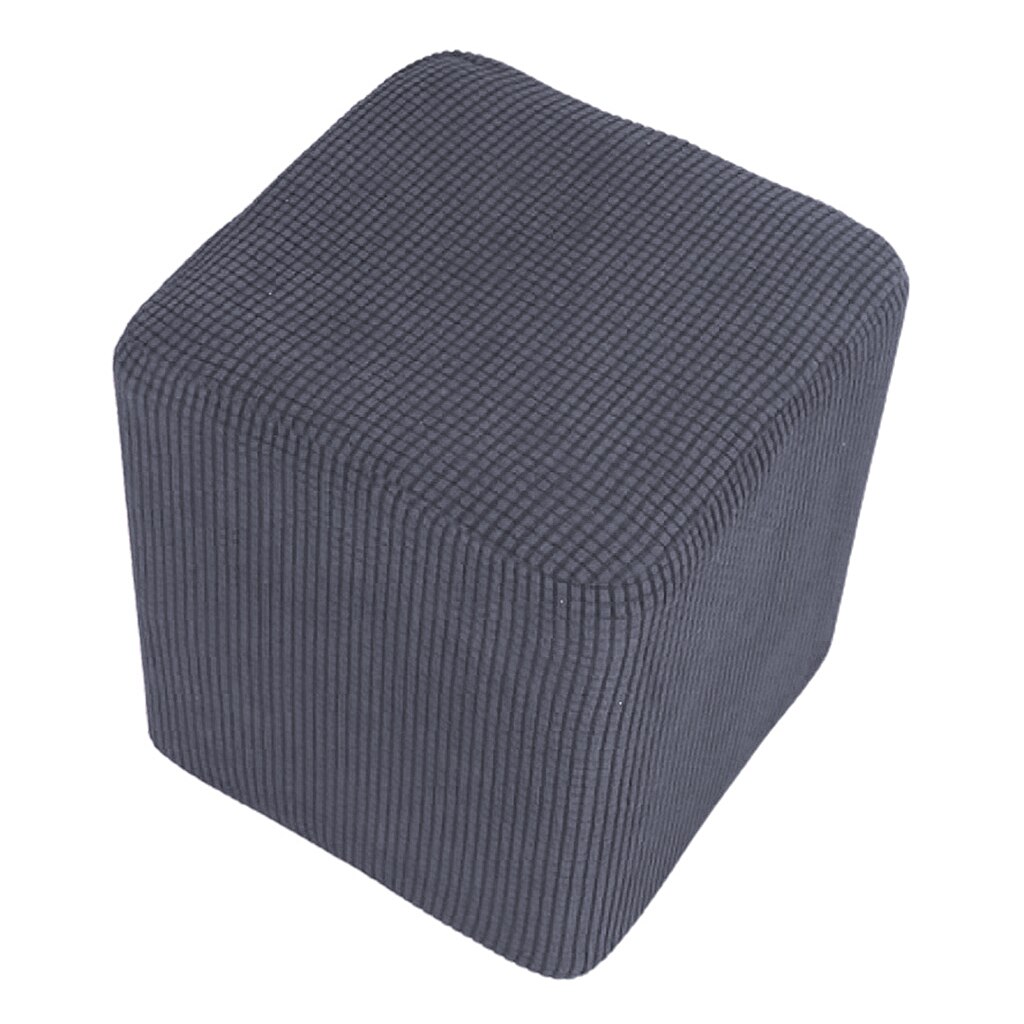 Pouf élastique Rectangle couvre étui extensible stockage pouf housse de protection repose-pieds canapé repose-pieds tabouret couvre: Gray