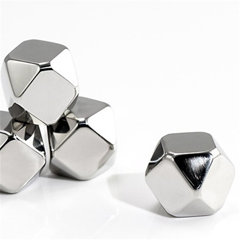 stainless steel Reusable Golden Whiskey Stones Chilling Rocks whisky cooler whiskey ice bucket champagne beer cooler Ice Cubes