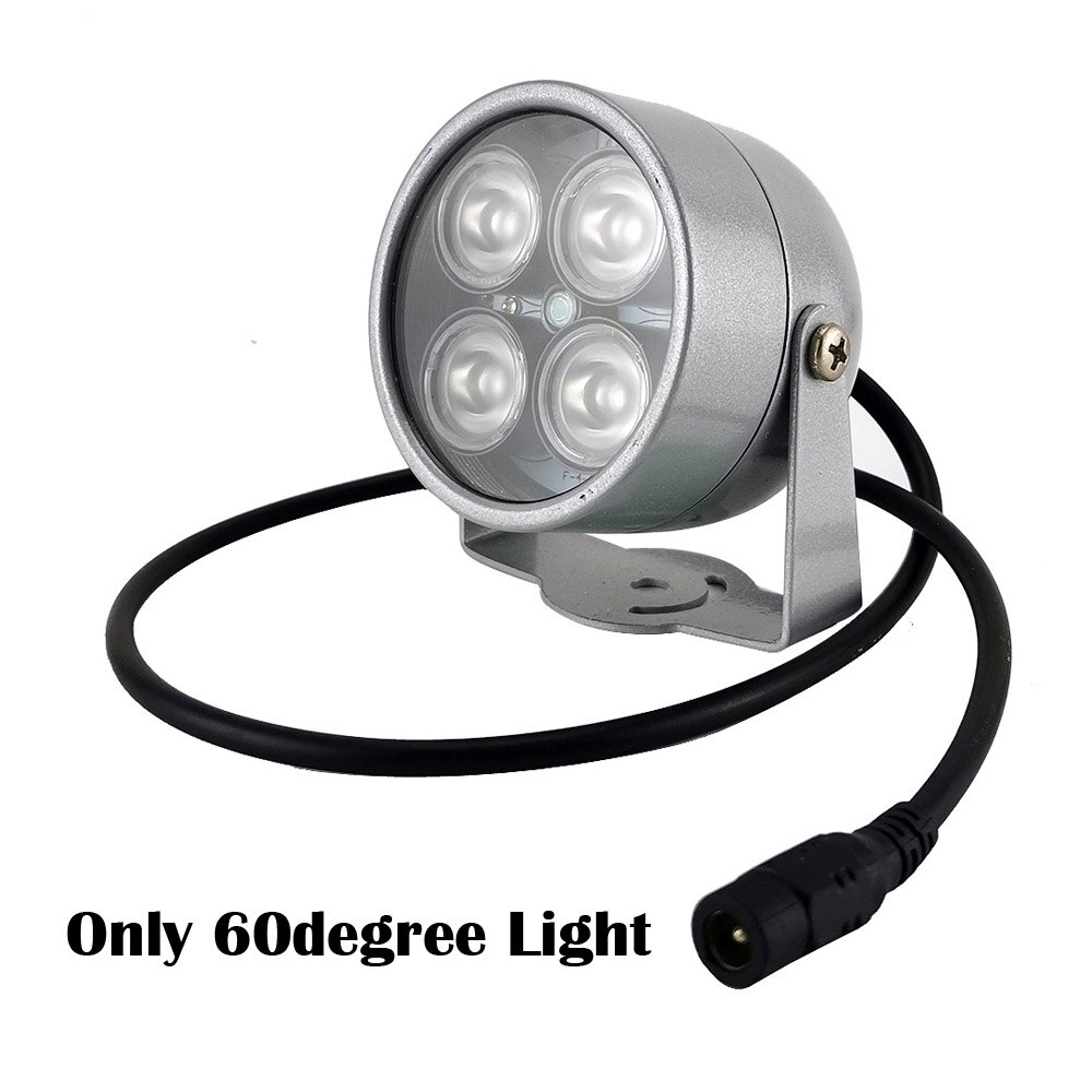 CCTV LEDS 4 Array IR Led Illuminator Light Infrared Waterproof Night Vision CCTV Fill Light 60 90 Degree Optional For CCTV Camer: Only 60degree Light