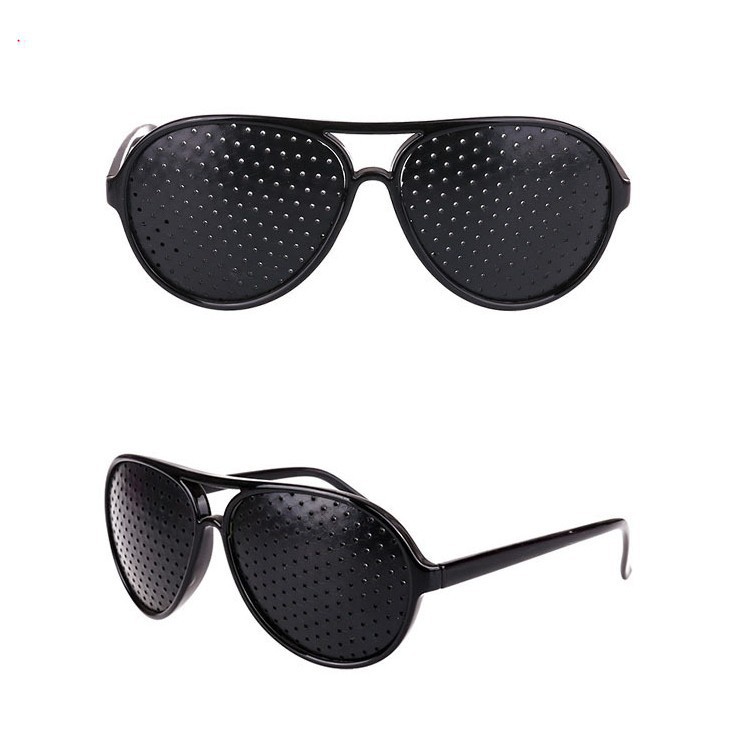 Anti-myopia Astigmatism Goggles Pilot Strabismus Correction Fatigue Pin Hole Glasses for Men Women Eyesight Improve Natural