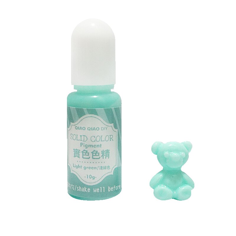 QIAOQIAO FAI DA TE 10g UV Resina Pigmento di Colore Dello Smalto di Colla Solida per Stampo In Silicone Monili Che Fanno FAI DA TE Fatti A Mano Artigianato: Light green