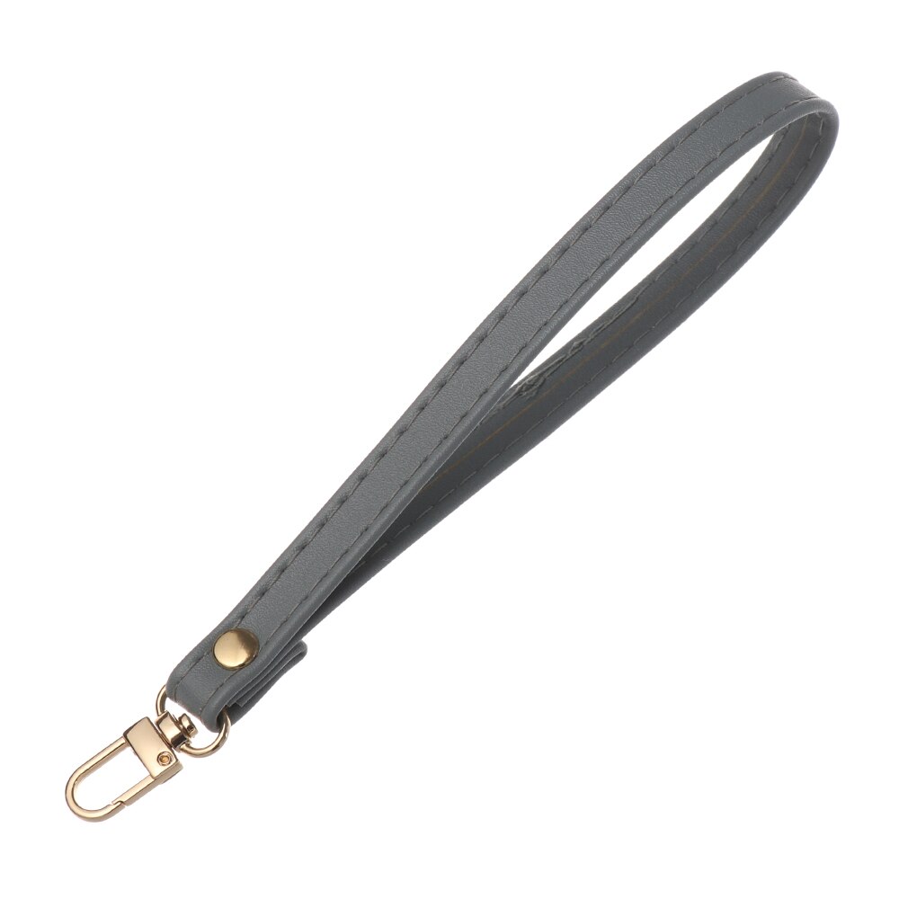 Waterproof PU Leather Wallet Strap Belt Portable Replaceable Handbag Metal Bag Wrist Strap Straps Key Belt: Light Grey