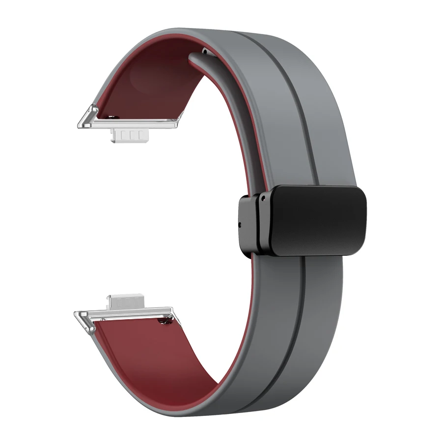 Magnetic Buckle Silicone Watch Band For Huawei Watch Fit 4 Pro Strap Replacement Correa Bracelet For Huawei Fit 3 Accessories