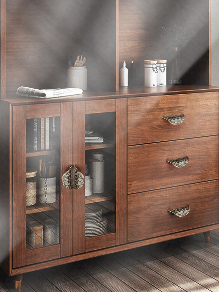 Antique Chinese Drawer Pulls Curve Cabinet Door Handles Kitchen Cupboard Pulls and Knobs Drawer Decoration Furniture Hardware