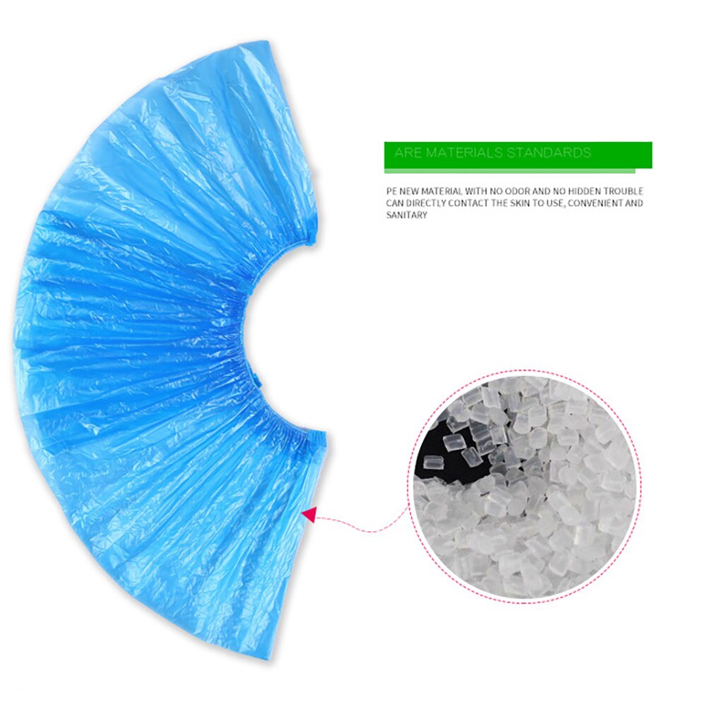 100/300pcs Disposable Plastic Shoe Covers Boot Non-Slip Protective Covers Household Hotel Hospital Transparent Shoe Cover Sets