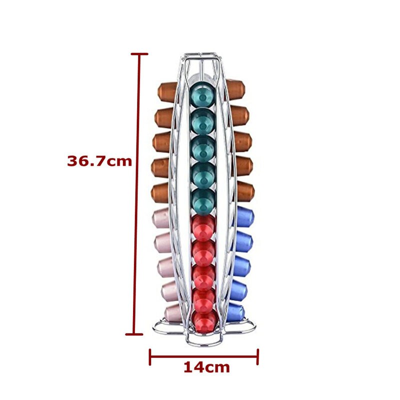 40 Cups Nespresso Coffee Pods Holder Rotating Rack Coffee Capsule Stand Dolce Gusto Capsules Storage Shelve Organization Holder: Style 4
