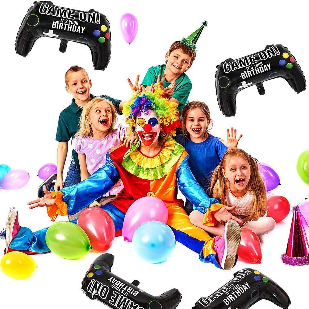 Videospil controller håndtere form aluminiumsfolie ballon børnefest fødselsdag mødested dekoration fest personlighed  m0 t 6