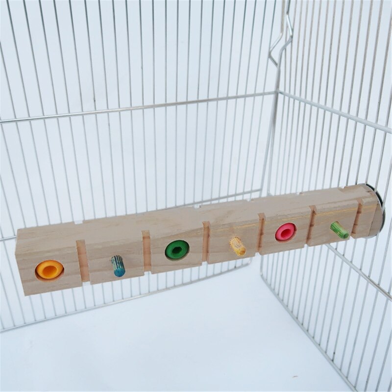 Perche en bois pour oiseaux, perroquet, blocs à mâcher, entraînement à l&#39;intelligence, Puzzle, jouet pour Mini aras canari, perruche cacatoès