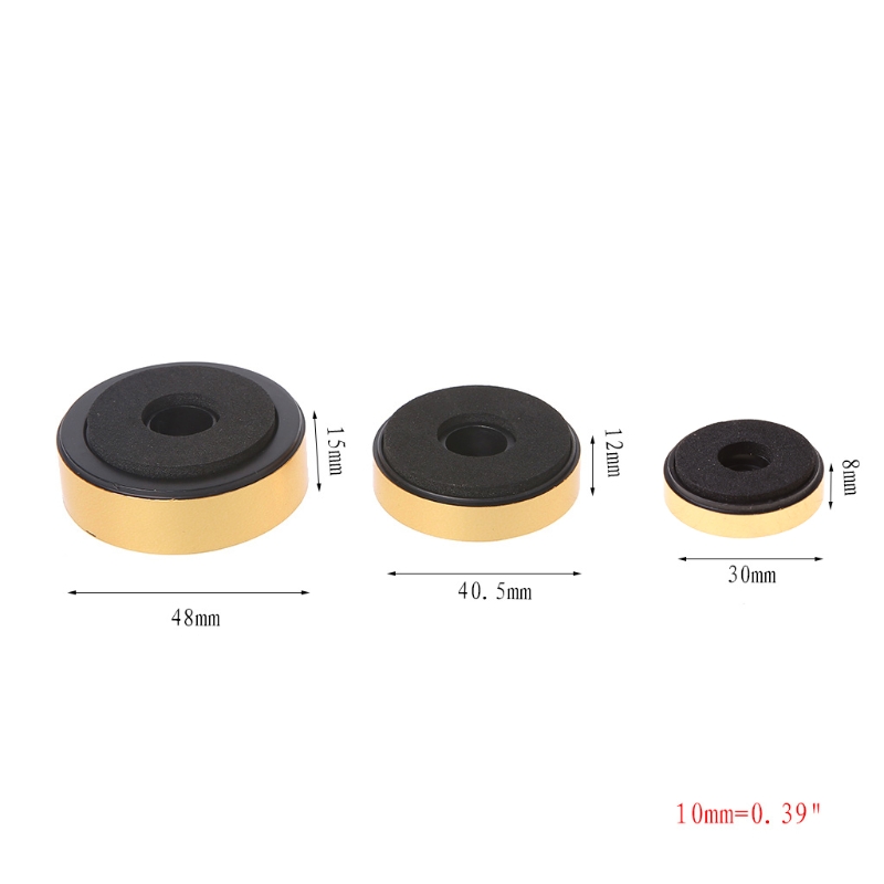 12 Stuks Aluminium Frame Speaker Stands Voeten Pads Duurzaam Stevige Voet Matten Verminderen Interferentie Effen Onderdelen