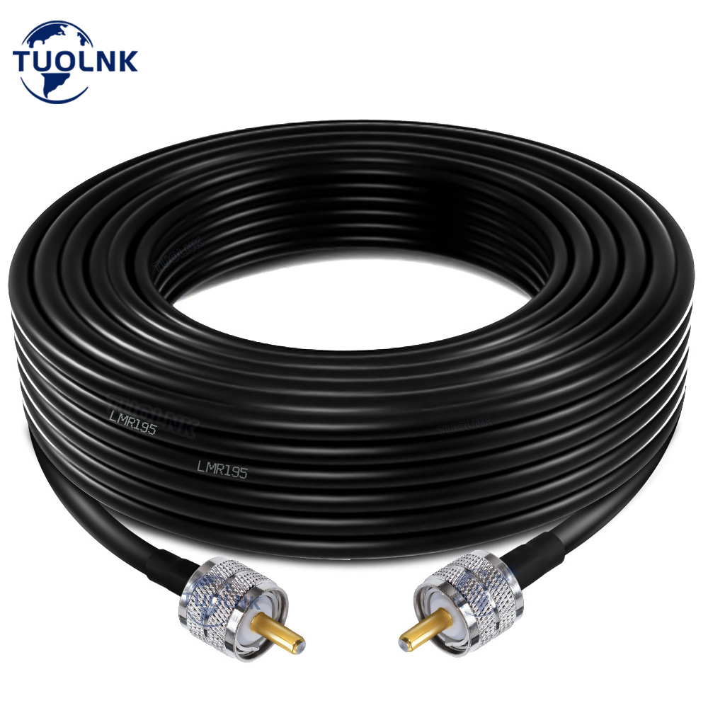 Conector macho/hembra UHF PL259 LMR195 Cable Coaxial RF 50ohm PL259 LMR195 Cable Coaxial de puente de antena