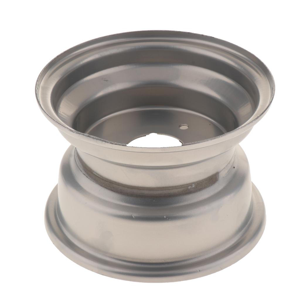 16x8-7 7 inch ATV UTV Wheel Rim 3 Holes Replacement for 50 70 90 110cc Quad Buggy Tires, Silver