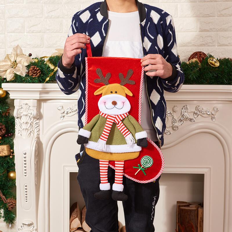 Kerstversiering voor 37*33cm jaar, kerstsokken, kerstsokken, kerstbomen, snoepzakken