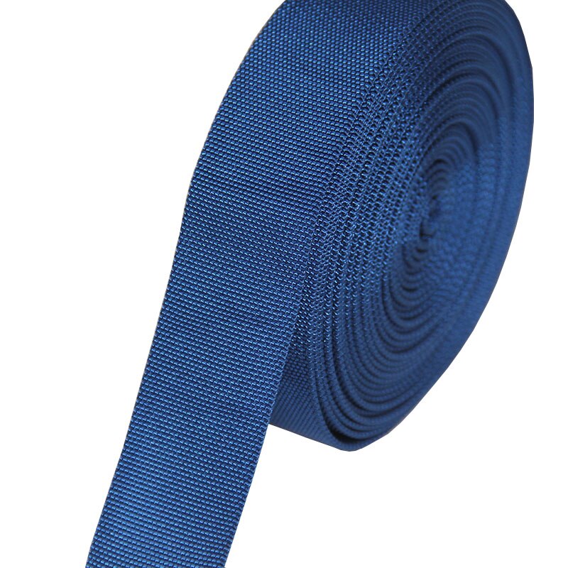 Newest tubular webbing nylon tape 32mm 1.2 inch nylon belt harrow webbing belt 1.6mm thickness blue color 20 yards