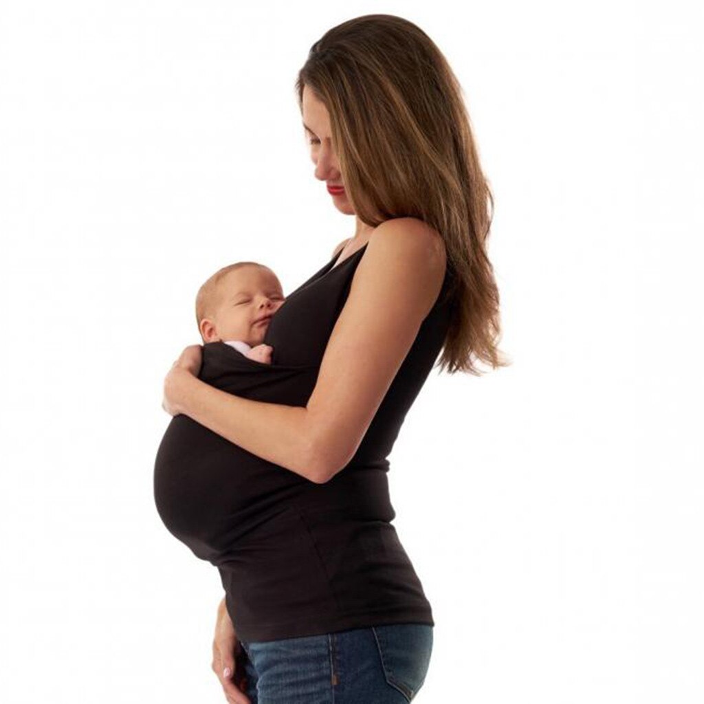 Kangoeroe Moeder Borstvoeding T-Shirt vrouwen Mouwloze Kangaroo Pocket Top Borstvoeding T-Shirt embarazada 40 *