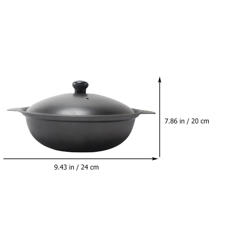Strong Cast Iron Casserole Braised Chicken Rice Pot Yellow Stewed Chicken Rice Pot With Lid Kitchen Cookware