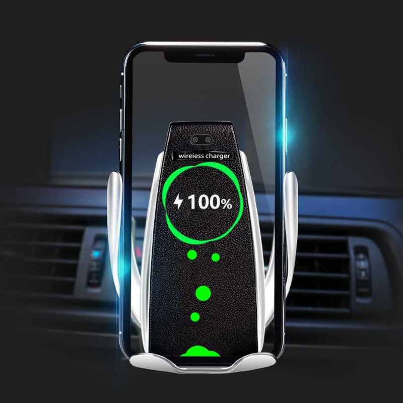 Drahtlose Auto Ladegerät für iPhone Samsung Huawei Smart Auto Clamp 10W Qi Schnelle Lade Auto Montieren Drahtlose Telefon Ladegerät halter 10W