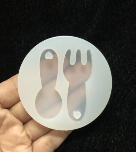 Moules en résine Silicone Mini patte de chat | Mini, pendentif patte de chat, décoration artisanat bricolage oiseau, licorne hippocamole, moule en résine petit éventail fourchette, breloques: forks